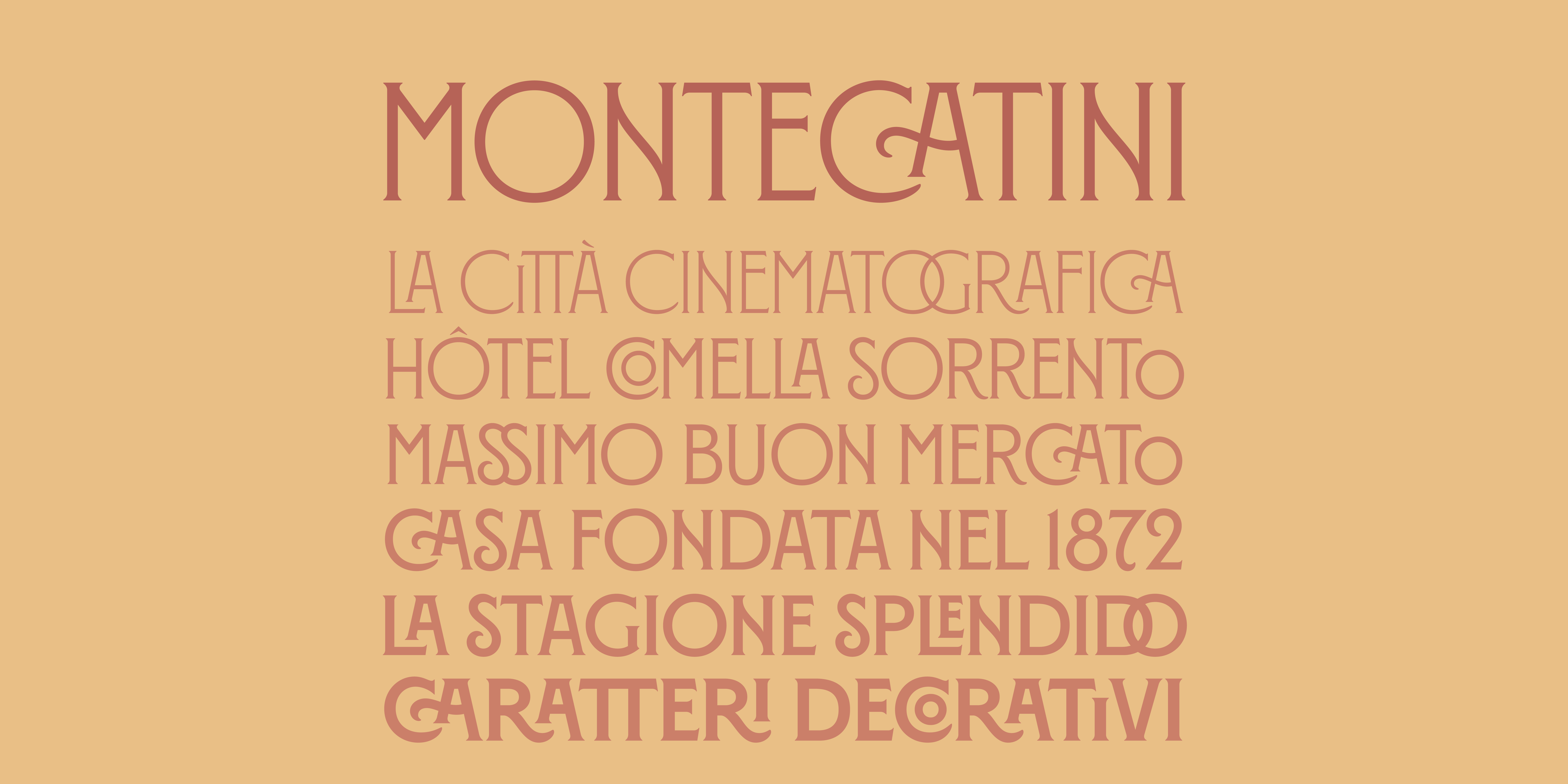 Montecatini typeface sample